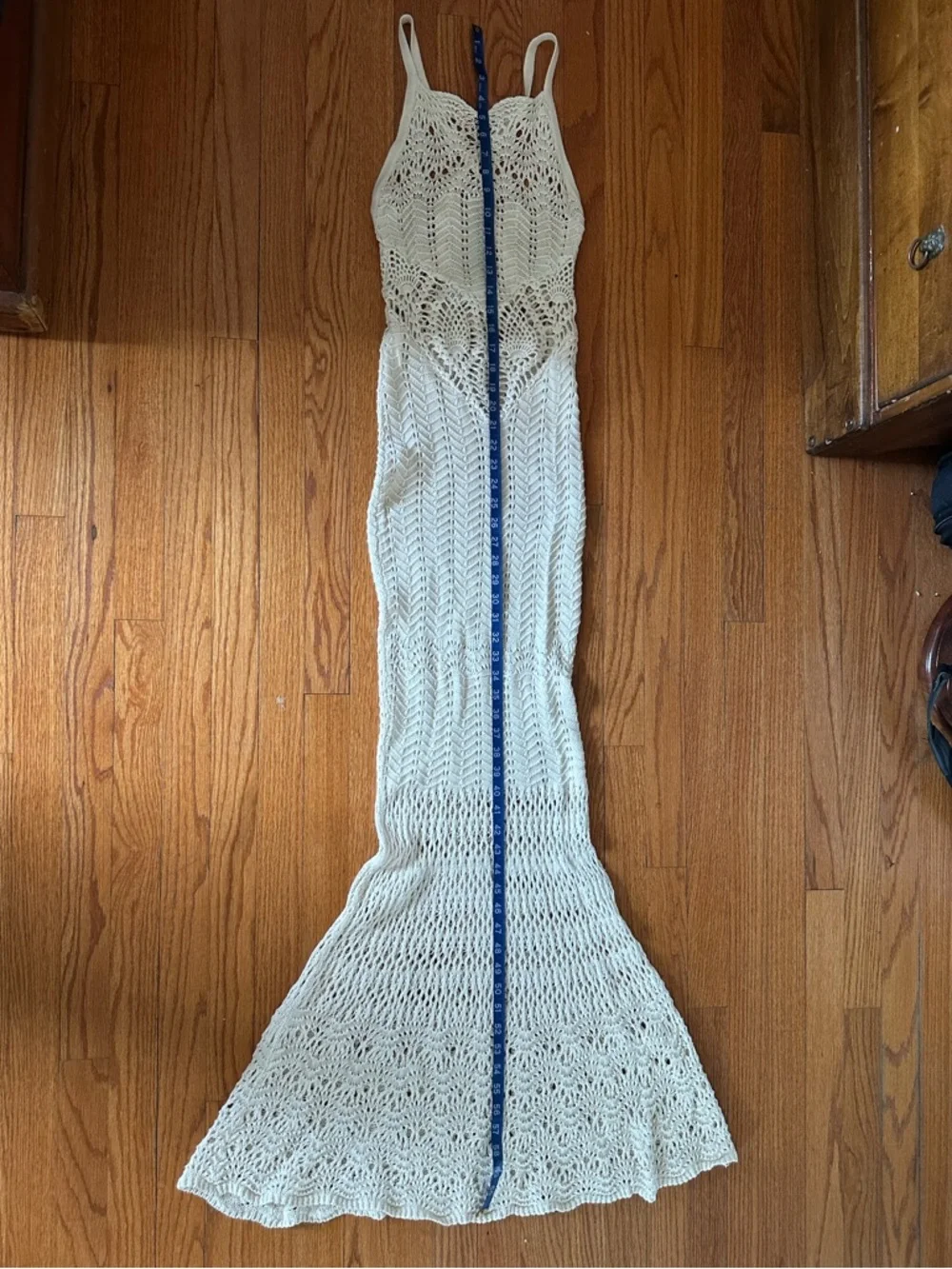 Ecote Cotton Sheer Crochet Maxi Dress